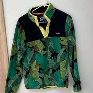 Lands' End Tropical Leaf Print Fleece